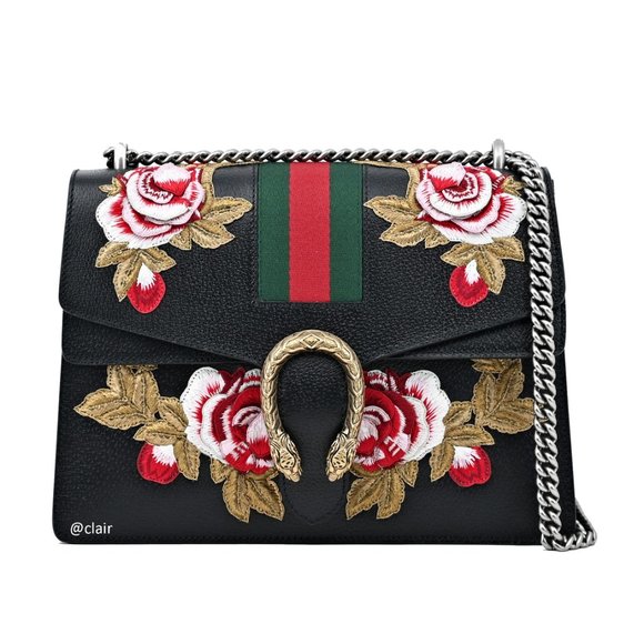 dionysus embroidered leather mini bag